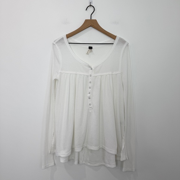 Free People We The Free Kai Henley In White Size Small - Picture 2 of 6